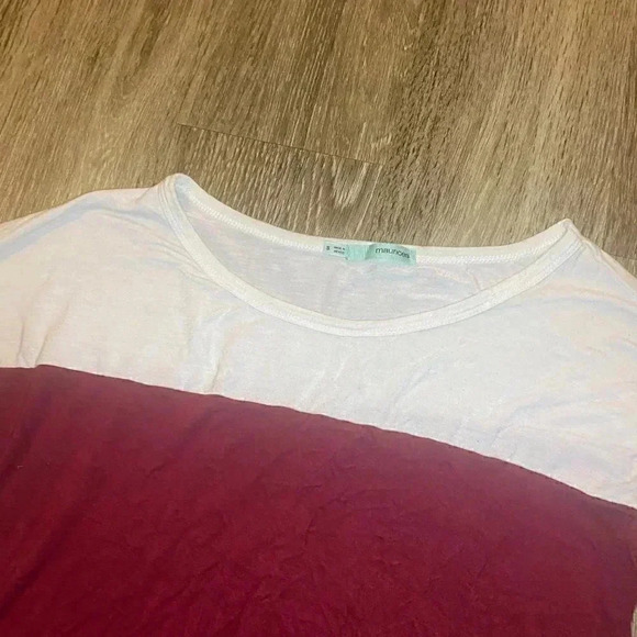 Womens Maurices Red 3/4 Sleeve Tee - S - Picture 2 of 6